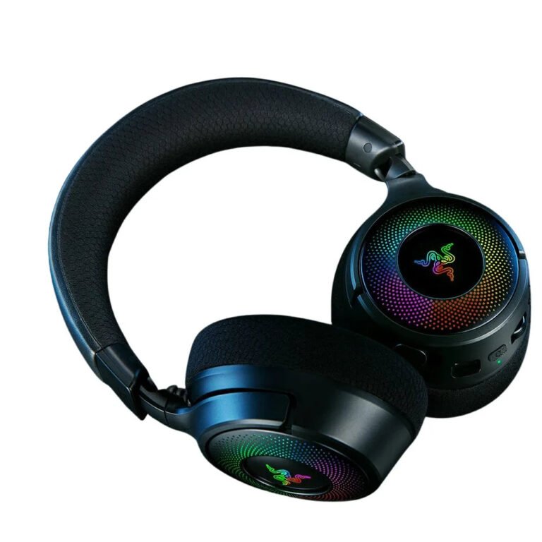 Razer Kraken V4 Wireless Gaming Headset (RZ04-05170100-R3M1) – Wireless 2.4GHz / Bluetooth / USB Wired, Black, Razer TriForce Titanium 40mm