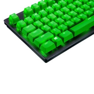 Razer PBT Keycap Upgrade Set for Mechanical and Optical Keyboards (RC21-01490400-R3M1) – Razer Green, Doubleshot molding with ultra-thin, fade-resistant font