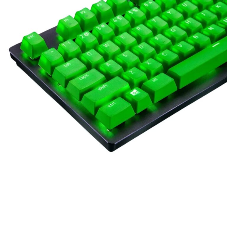 Razer PBT Keycap Upgrade Set for Mechanical and Optical Keyboards (RC21-01490400-R3M1) – Razer Green, Doubleshot molding with ultra-thin, fade-resistant font