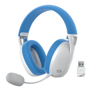Redragon Ipe Pro H848 Wireless Gaming Headset (H848B) – Bluetooth 5.0, 2.4GHz & USB-C, Blue, 7.1 Surround Sound