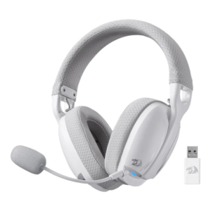 Redragon Skuld Pro H878 Wireless Gaming Headset (H878WG) – Bluetooth, 2.4GHz Wireless & Wired, White, 7.1 Surround Sound