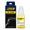 Product mockup: Shark SK-GI490Y yellow 70 ml ink box and bottle
