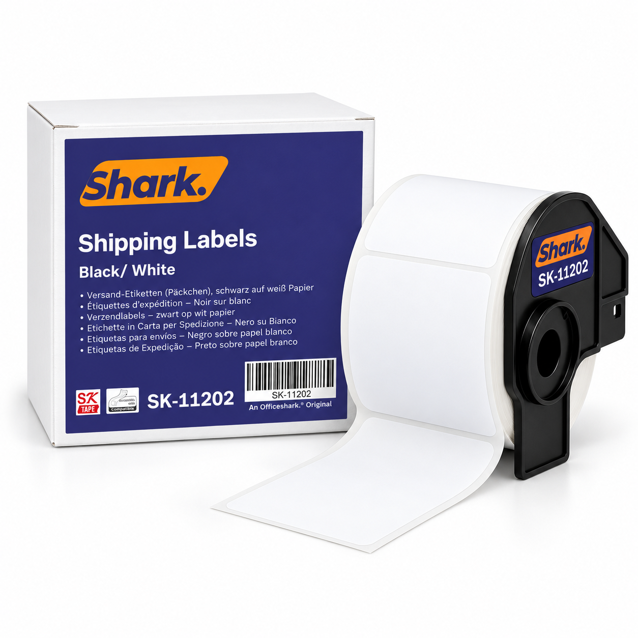 Shark SK-11202 shipping labels box and label roll, compatible with Brother DK-11202