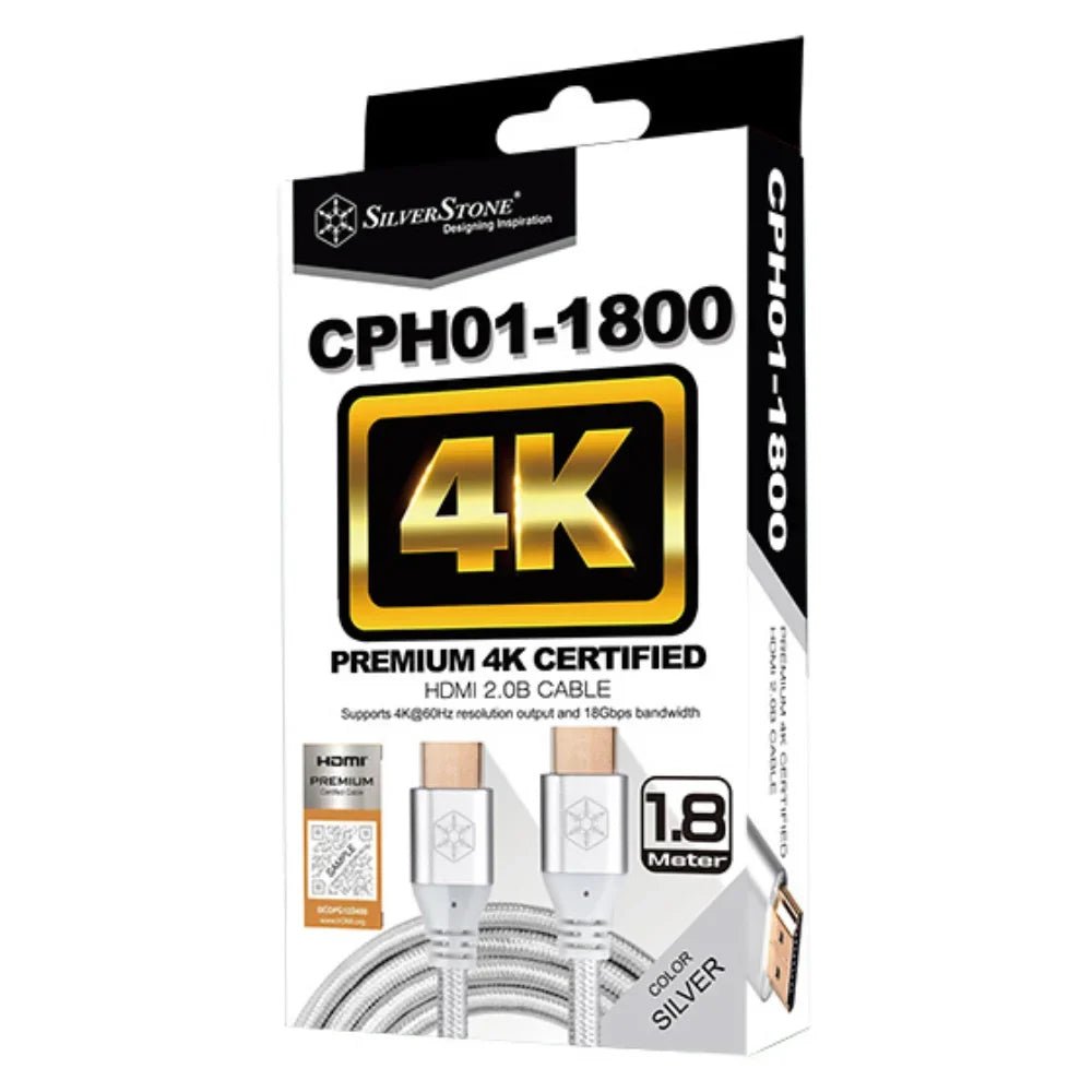 SST-CPH01S-1800 product view 2 SilverStone CPH01 1.8M HDMI Cable (SST-CPH01S-1800), product view 2