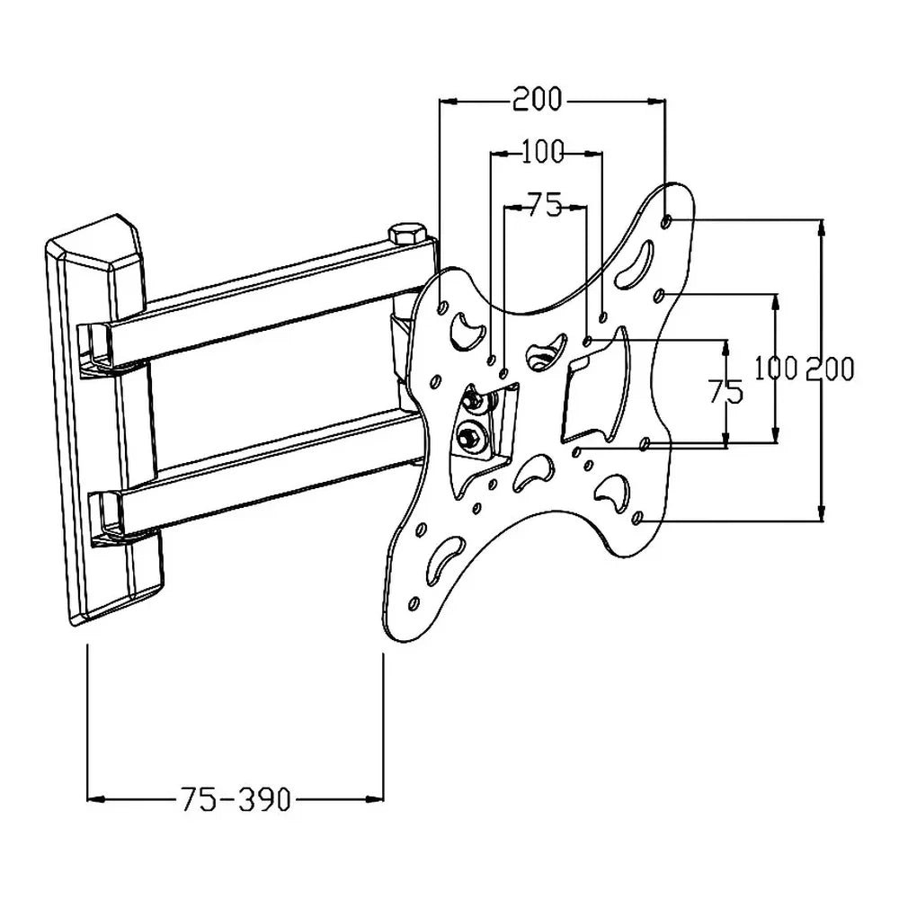 Skill Tech Adjustable TV Wall Mount Bracket (SH30P), product view 4