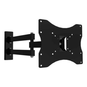 Skill Tech Adjustable TV Wall Mount Bracket (SH32P) – Black, Steel and Plastic, Supports 14″ to 43″ Monitors and Displays