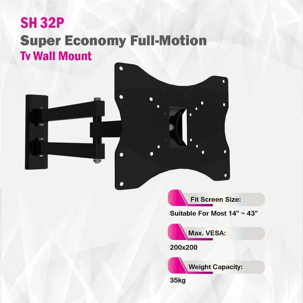 Skill Tech Adjustable TV Wall Mount Bracket (SH32P), product view 3