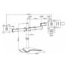 Skill Tech Dual-Monitor Articulating Desk Mount (SH-M0011C), product view 4