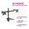 Skill Tech Dual-Monitor Articulating Desk Mount (SH-M0011C), product view 5