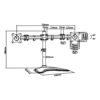 Skill Tech Dual-Monitor Steel Articulating Monitor Mount (SH070-T024), product view 4