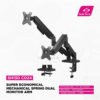 Skill Tech Mechanical Spring Dual Monitor Arm (SH130-C024), product view 4