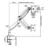 Skill Tech Single Monitor Gas Spring Monitor Arm (SH100-C012), product view 4