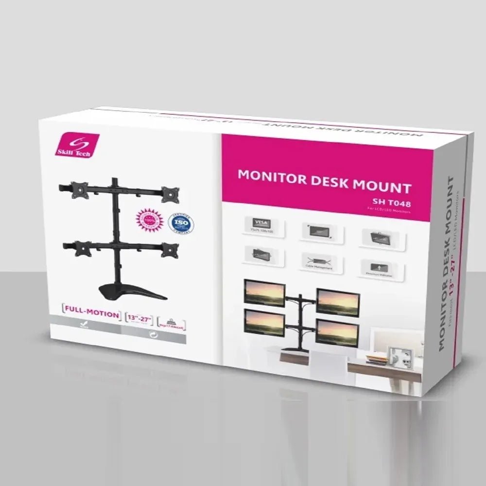Skill Tech Quad Monitors Articulating Monitor Mount Stand (SH-T048), product view 4