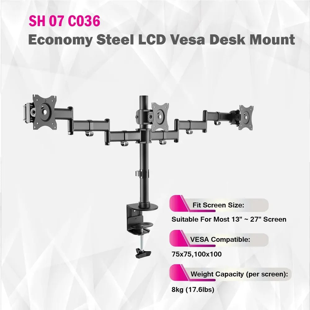 Skill Tech Economy Steel LCD VESA Desk Mount (SH070-C036), product view 3