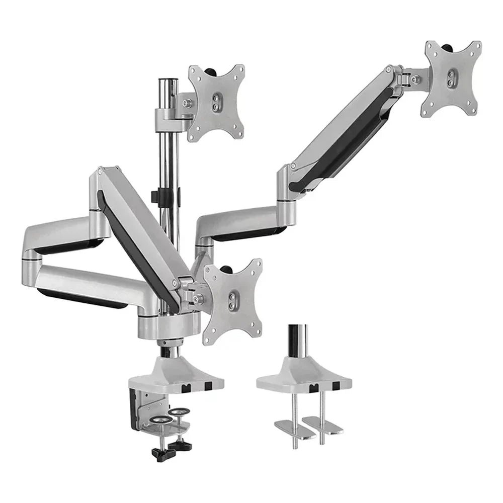 Skill Tech Triple Monitor Pole-Mounted Gas Spring Monitor Arm (SH100-C036), product view 1