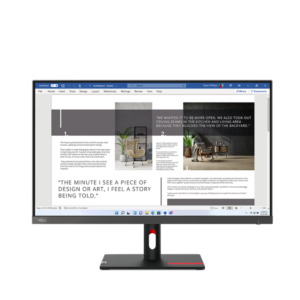 Lenovo ThinkVision S27i-30 27-Inch Full HD Monitor, IPS Panel, 100Hz Refresh Rate, 99% sRGB, TÜV Low Blue Light, HDMI and VGA Ports, Tilt Stand | 63DFKAT4UK