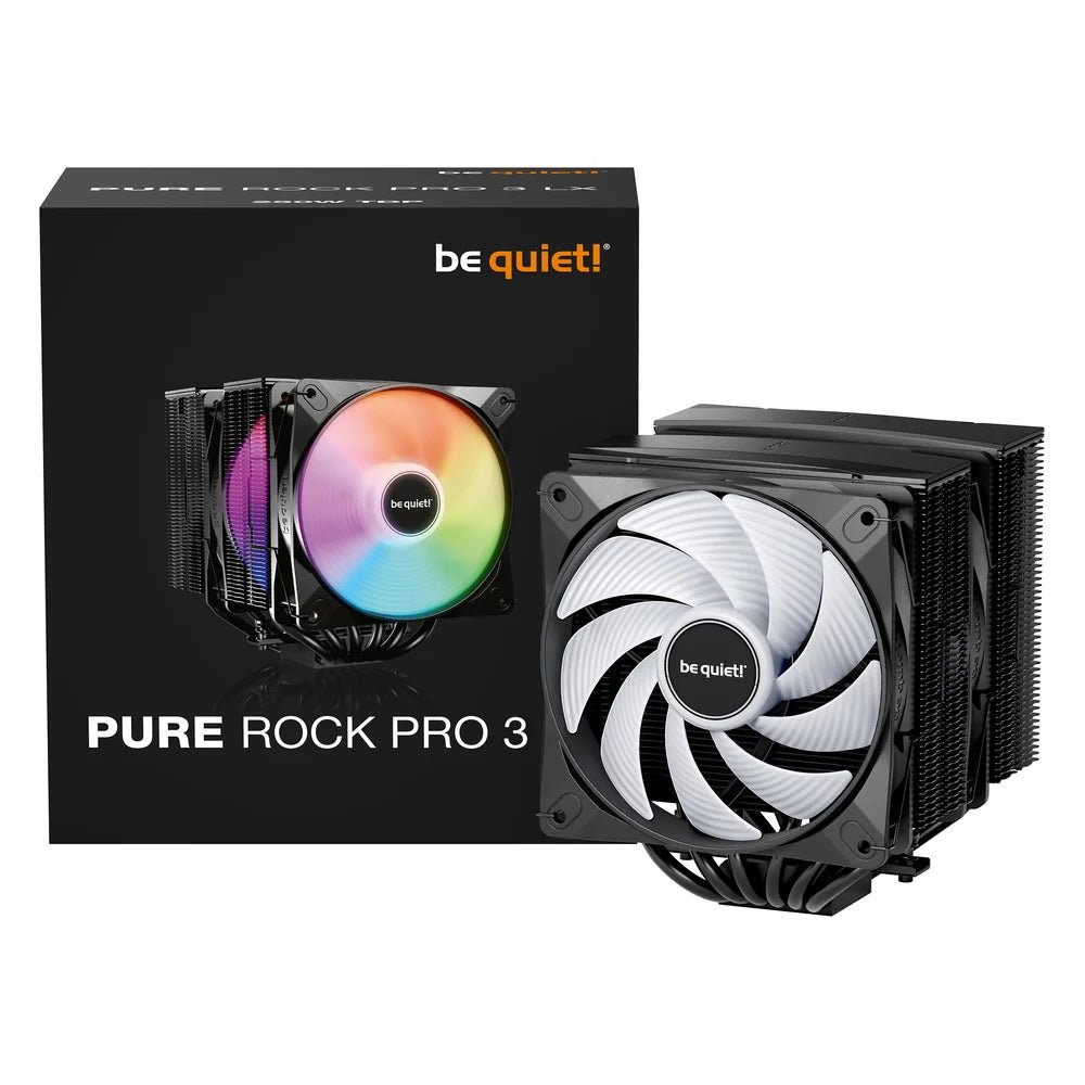 be quiet! Pure Rock Pro 3 LX Black Dual Tower Air CPU Cooler (BK043), product view 1