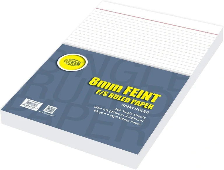 FIS FSPA60FSS F/S Feint Ruled Paper, 8mm, 400 Sheets
