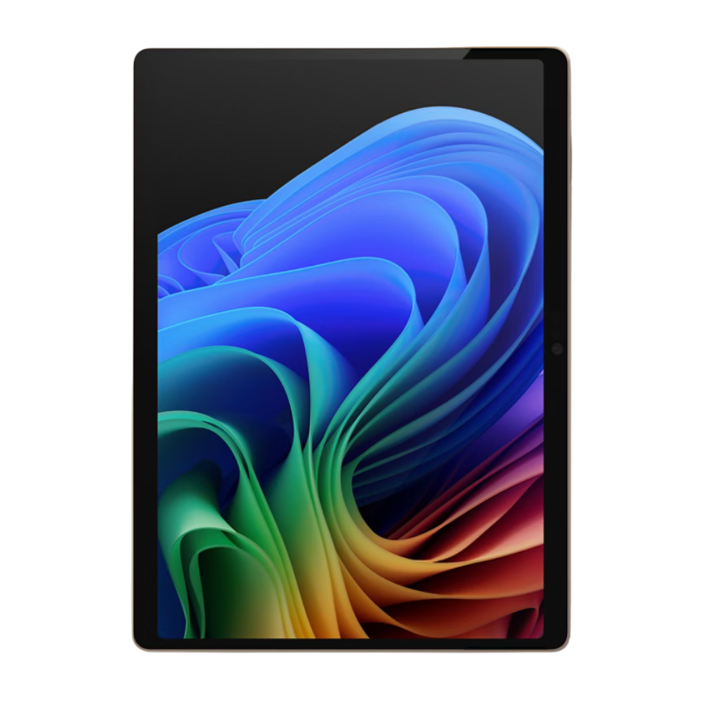 Microsoft Surface Pro 11 in Dune, front portrait view.